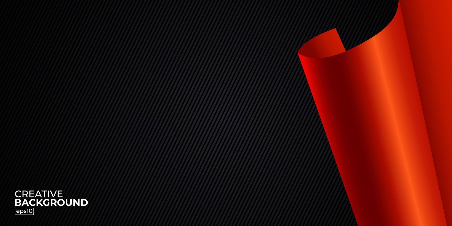 lusso astratto premium rosso e nero con il gradiente è l'illustrazione vettoriale di design di sfondo morbido con struttura in metallo da parete per sito Web, poster, brochure, modello di presentazione ecc.