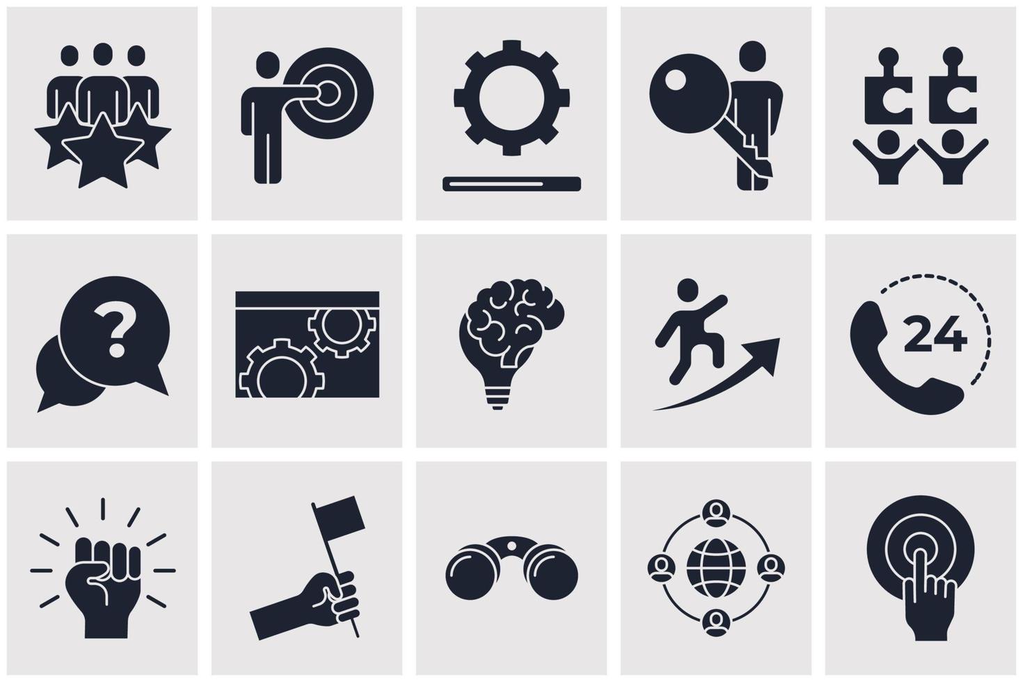 business teamwork set icona simbolo modello per grafica e web design raccolta logo illustrazione vettoriale
