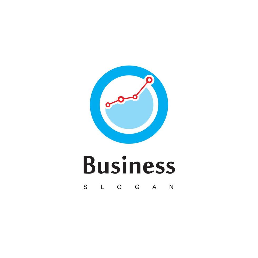 logo aziendale con diagramma di avanzamento buono per azienda o società di vendita vettore