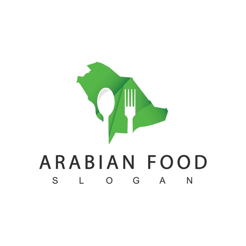 logo di cibo arabo, bar e ristorante vettore