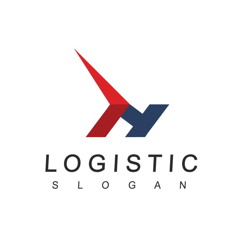 lettera n, modello di logo logistico, icona di spedizione e trasporto vettore