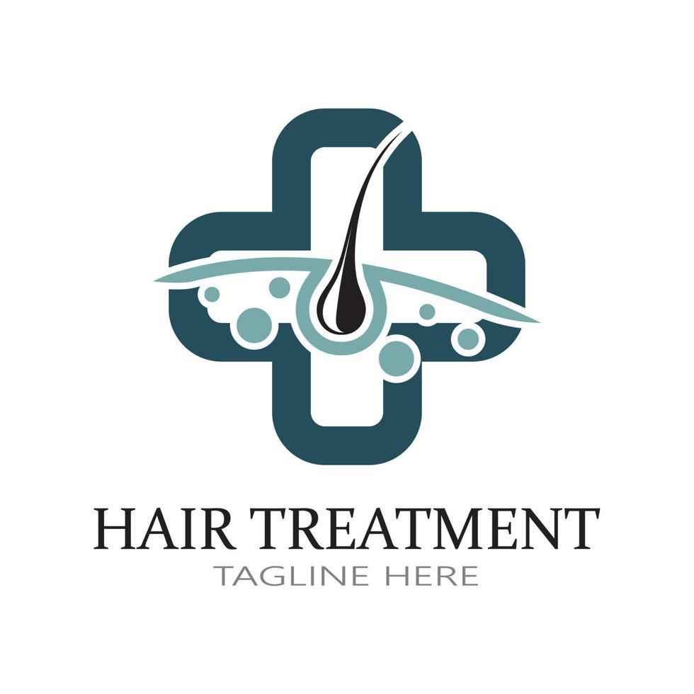 illustrazione del design dell'immagine vettoriale del logo di rimozione del logo del trattamento dei capelli