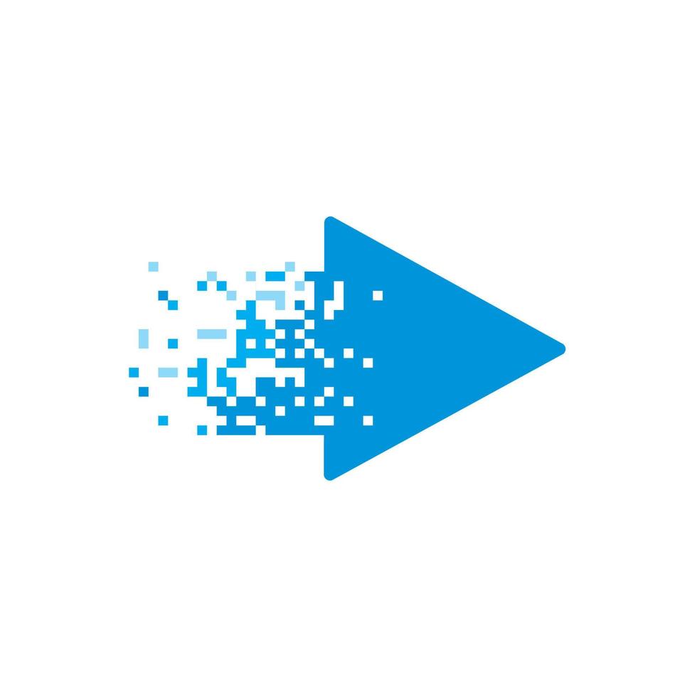 logo pixel tv, vettore di progettazione del logo multimediale in streaming