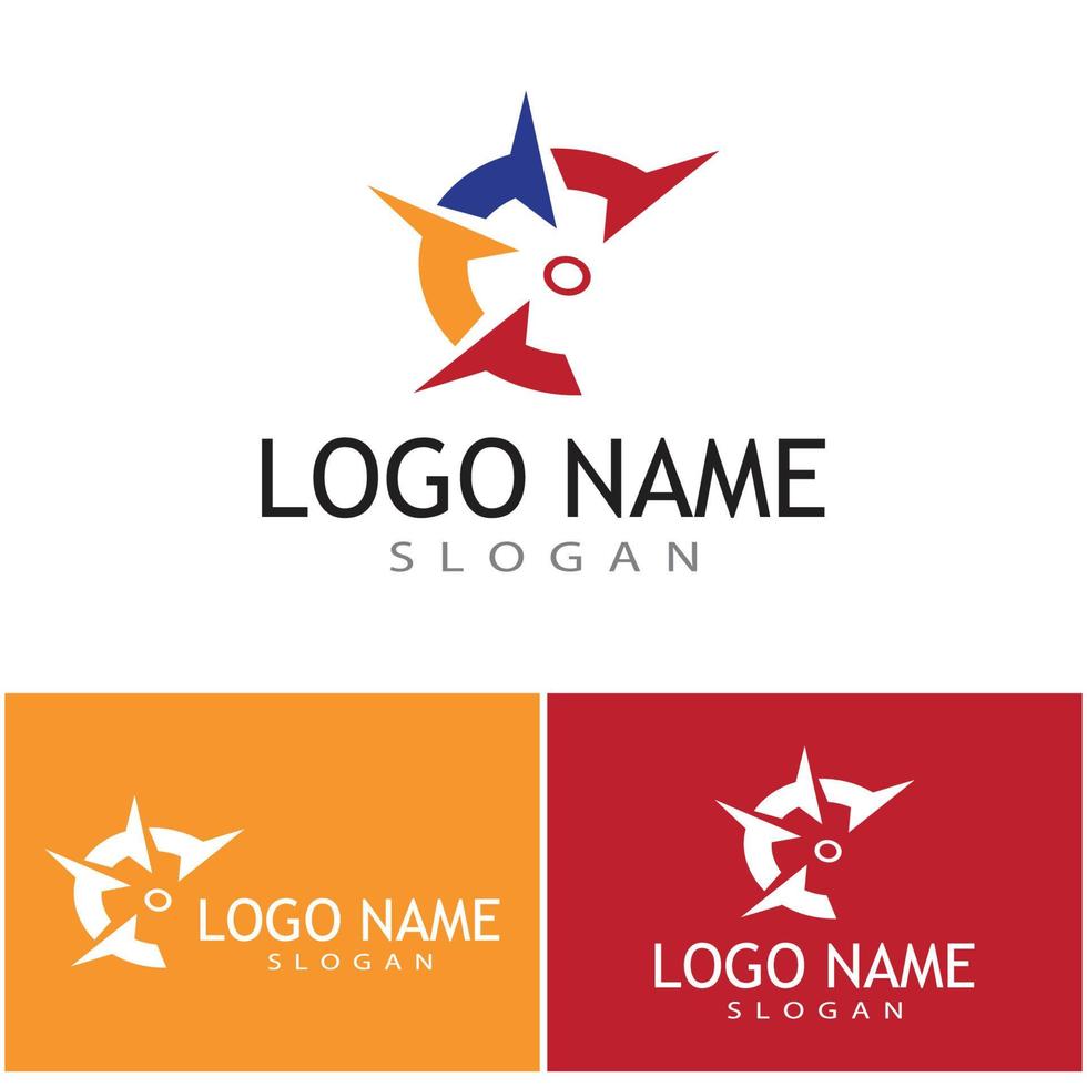 icona della bussola illustrazione vettoriale logo design template