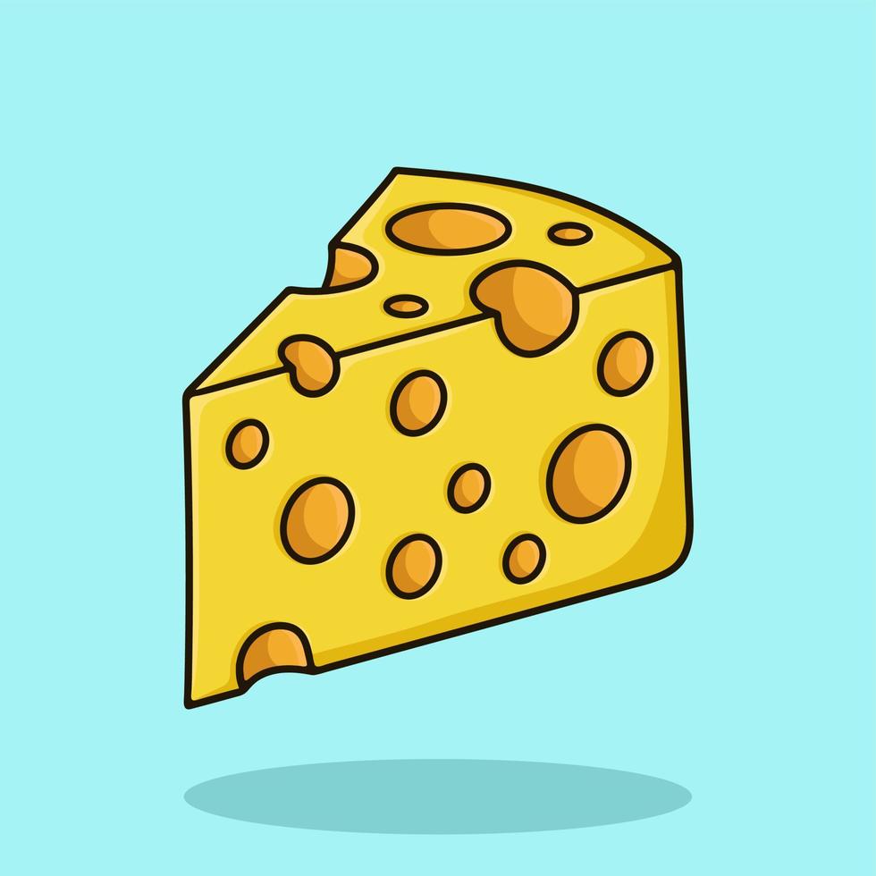 vettore di illustrazione dell'icona del fumetto di formaggio