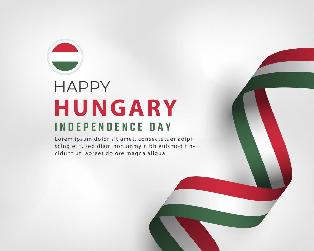 felice giorno dell'indipendenza dell'ungheria 15 marzo celebrazione disegno vettoriale illustrazione. modello per poster, banner, pubblicità, biglietto di auguri o elemento di design di stampa
