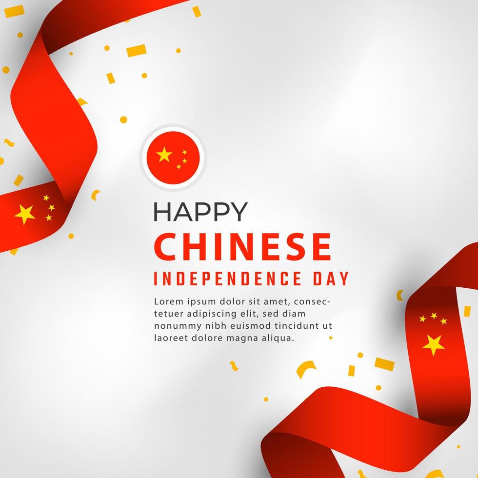 illustrazione di progettazione di vettore di celebrazione della festa nazionale cinese felice. modello per poster, banner, pubblicità, biglietto di auguri o elemento di design di stampa