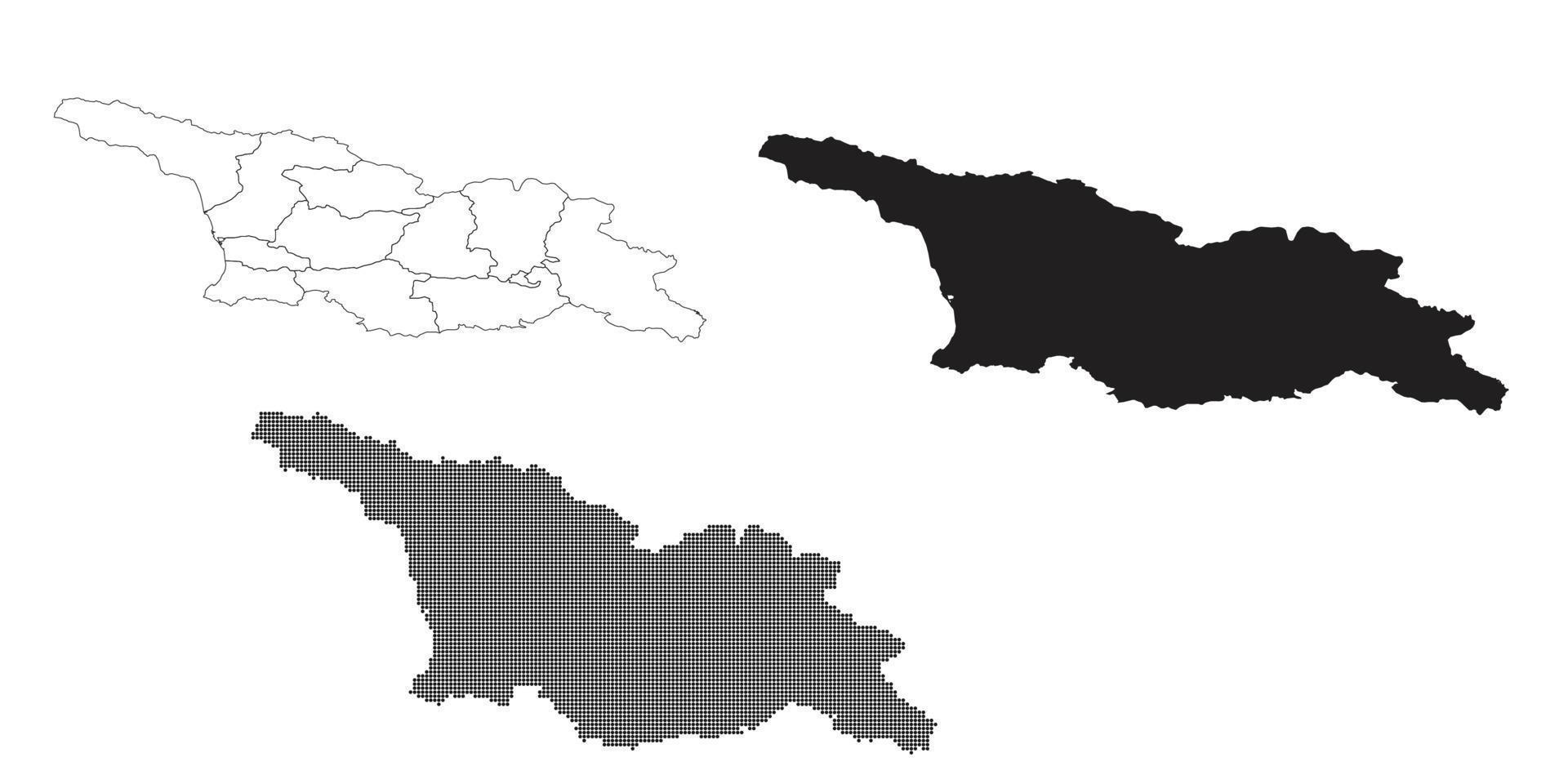 georgia mappa isolata su uno sfondo bianco. vettore