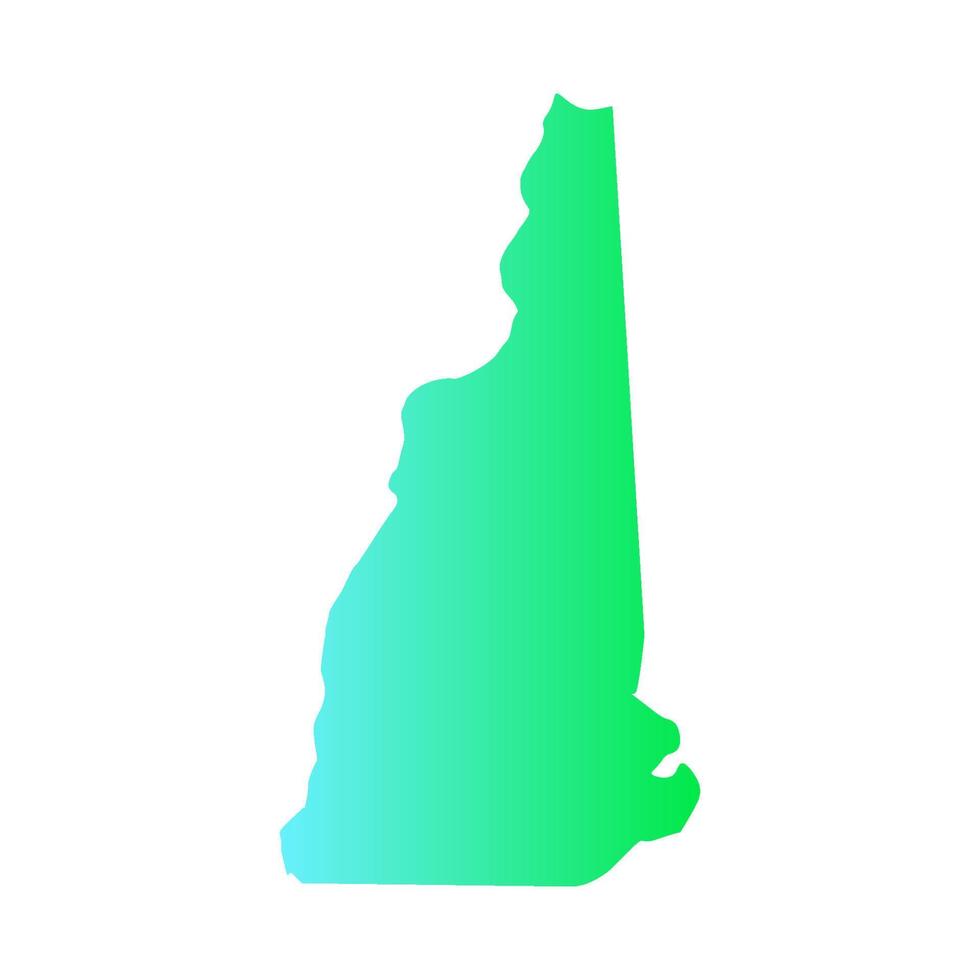 mappa illustrata del nuovo hampshire vettore