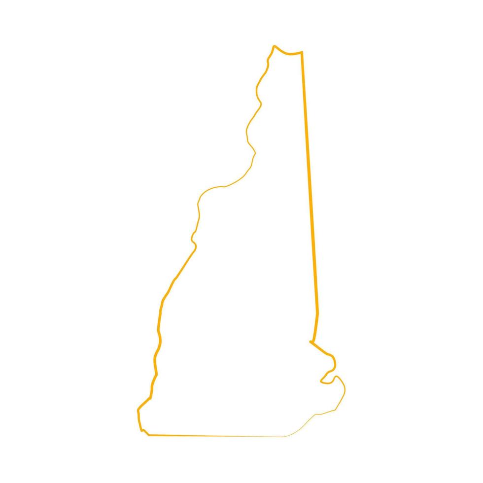 mappa illustrata del nuovo hampshire vettore