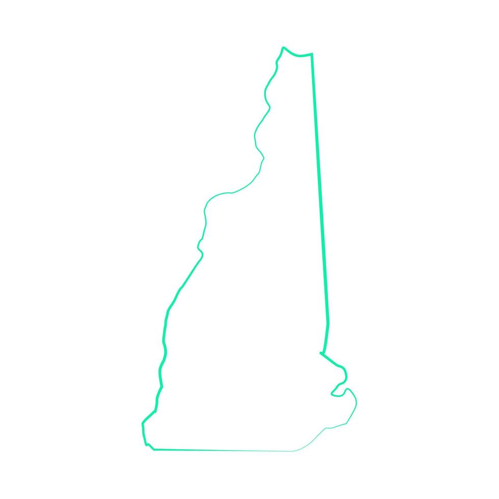 mappa illustrata del nuovo hampshire vettore