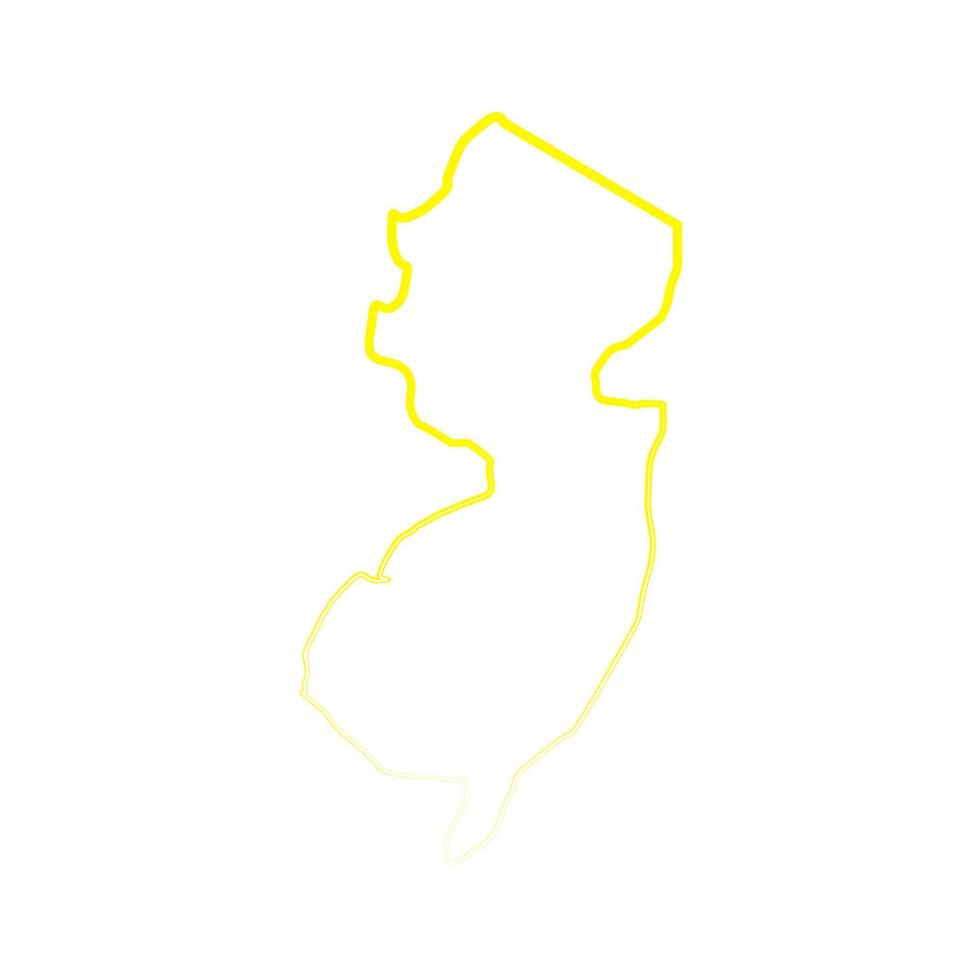 illustrata la mappa del New Jersey vettore