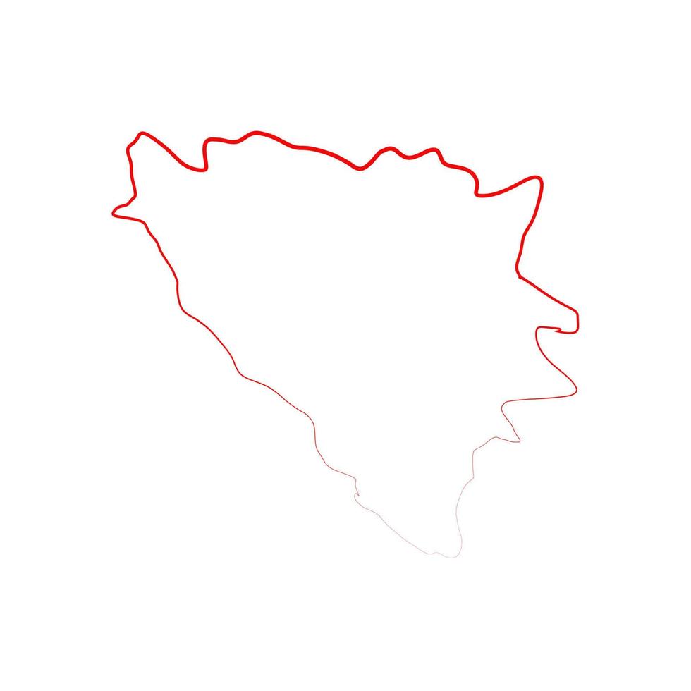 mappa bosnia illustrata vettore