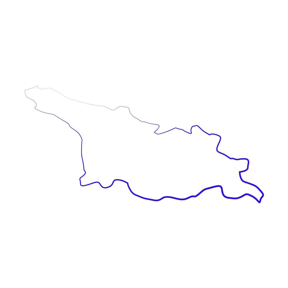 mappa georgiana illustrata vettore