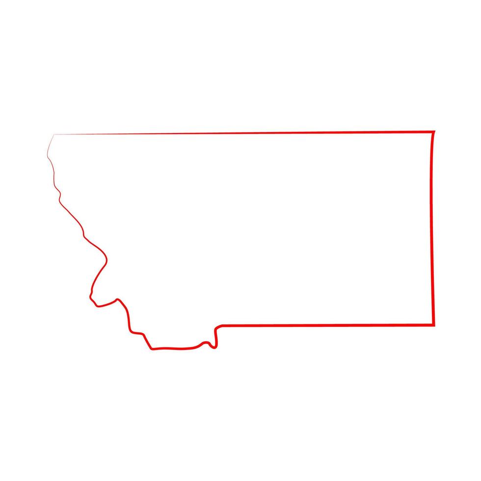 mappa del montana illustrata vettore