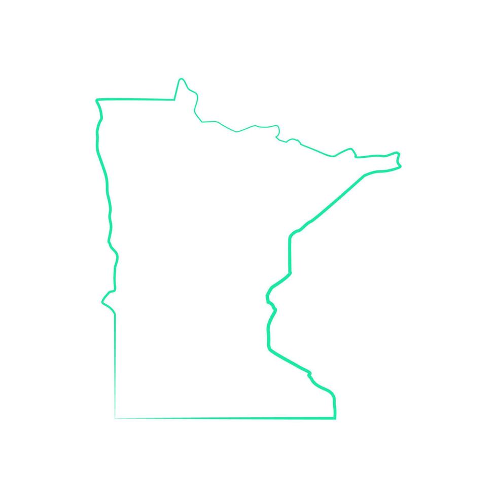 Mappa del Minnesota illustrata vettore