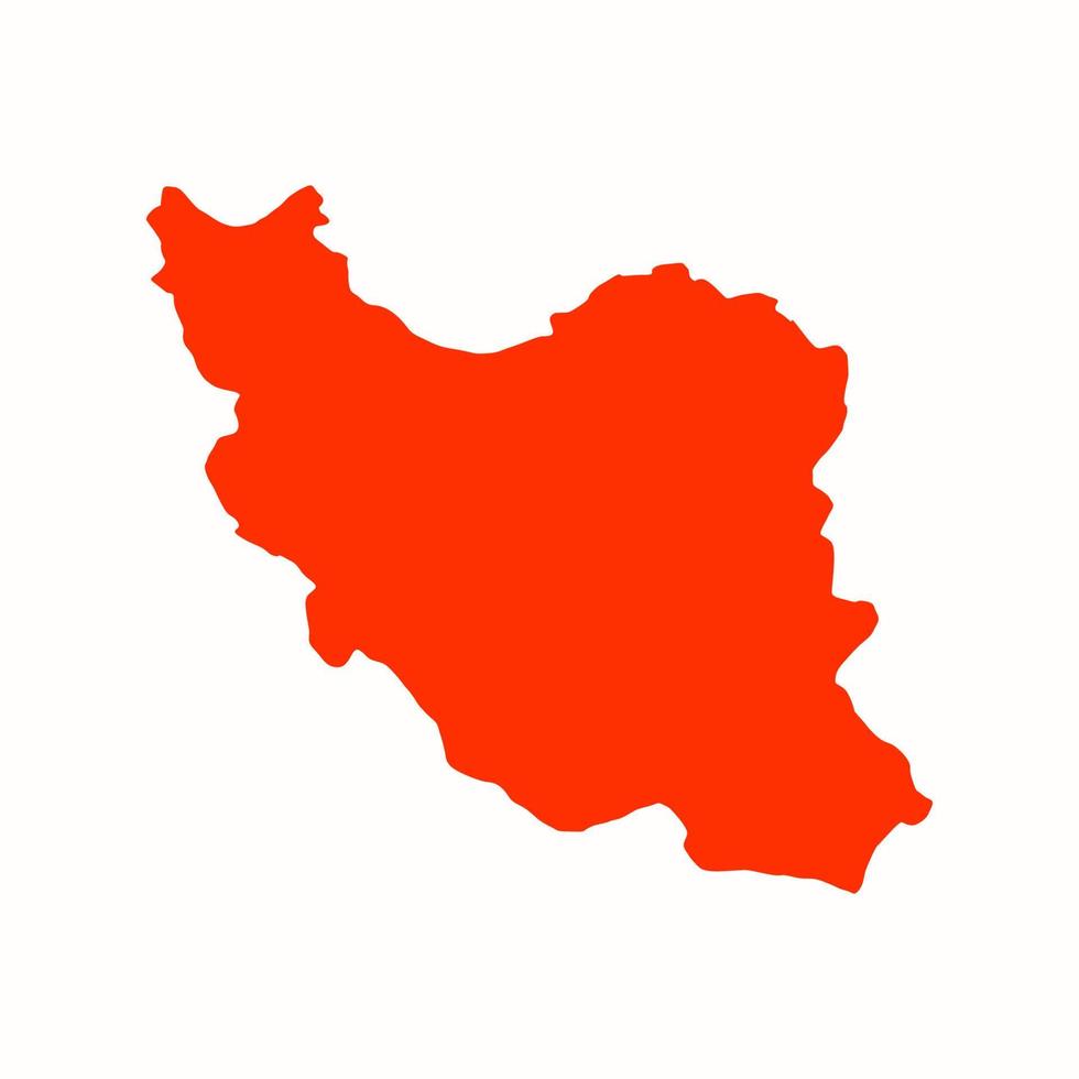 mappa illustrata dell'Iran vettore