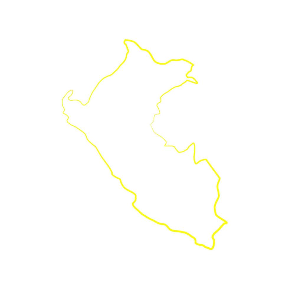 mappa del Perù illustrata vettore