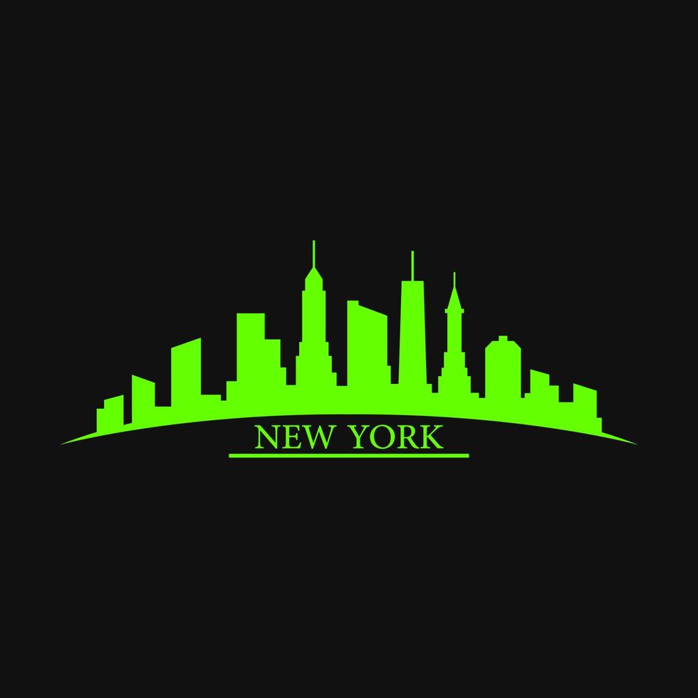 skyline di new york illustrato vettore