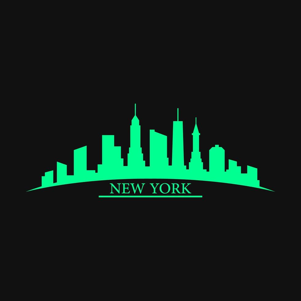 skyline di new york illustrato vettore