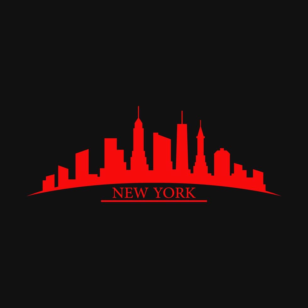 skyline di new york illustrato vettore