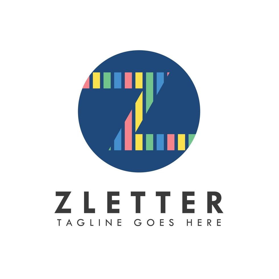 alfabeto z lettera logo e design dell'icona vettore