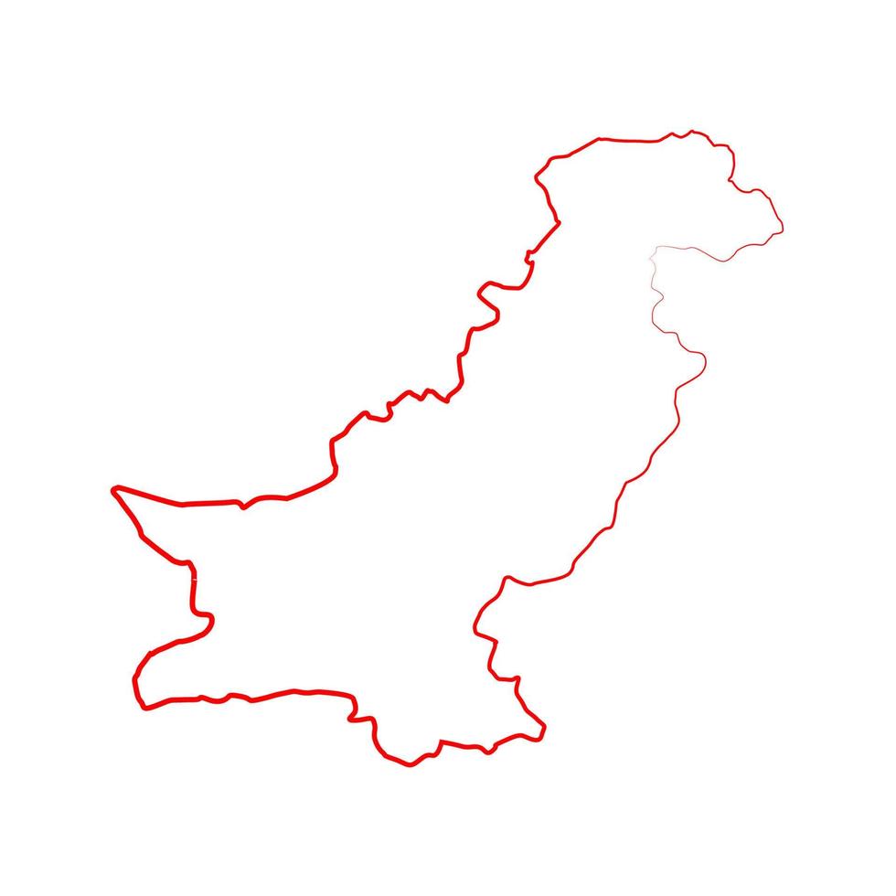 mappa del pakistan illustrata vettore