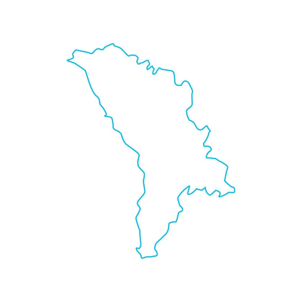mappa della Moldavia illustrata vettore