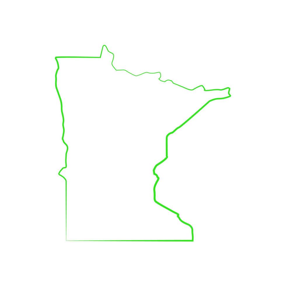 Mappa del Minnesota illustrata vettore
