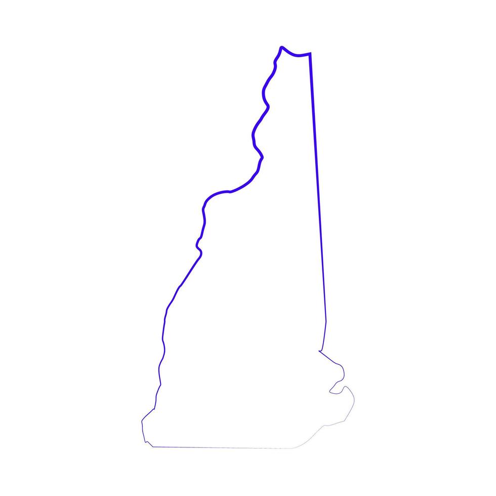 mappa illustrata del nuovo hampshire vettore