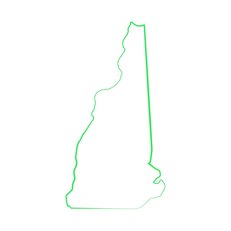 mappa illustrata del nuovo hampshire vettore