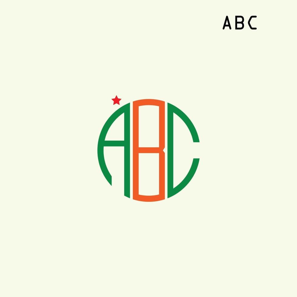 il logo della lettera abc è adatto per loghi aziendali e di marca vettore