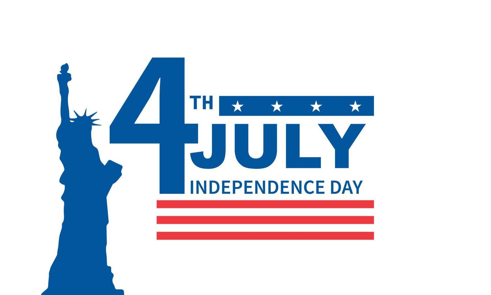 felice 4 luglio fuochi d'artificio - festa dell'indipendenza usa sfondo blu con la bandiera degli stati uniti e 4 luglio tipografia - illustrazione vettoriale