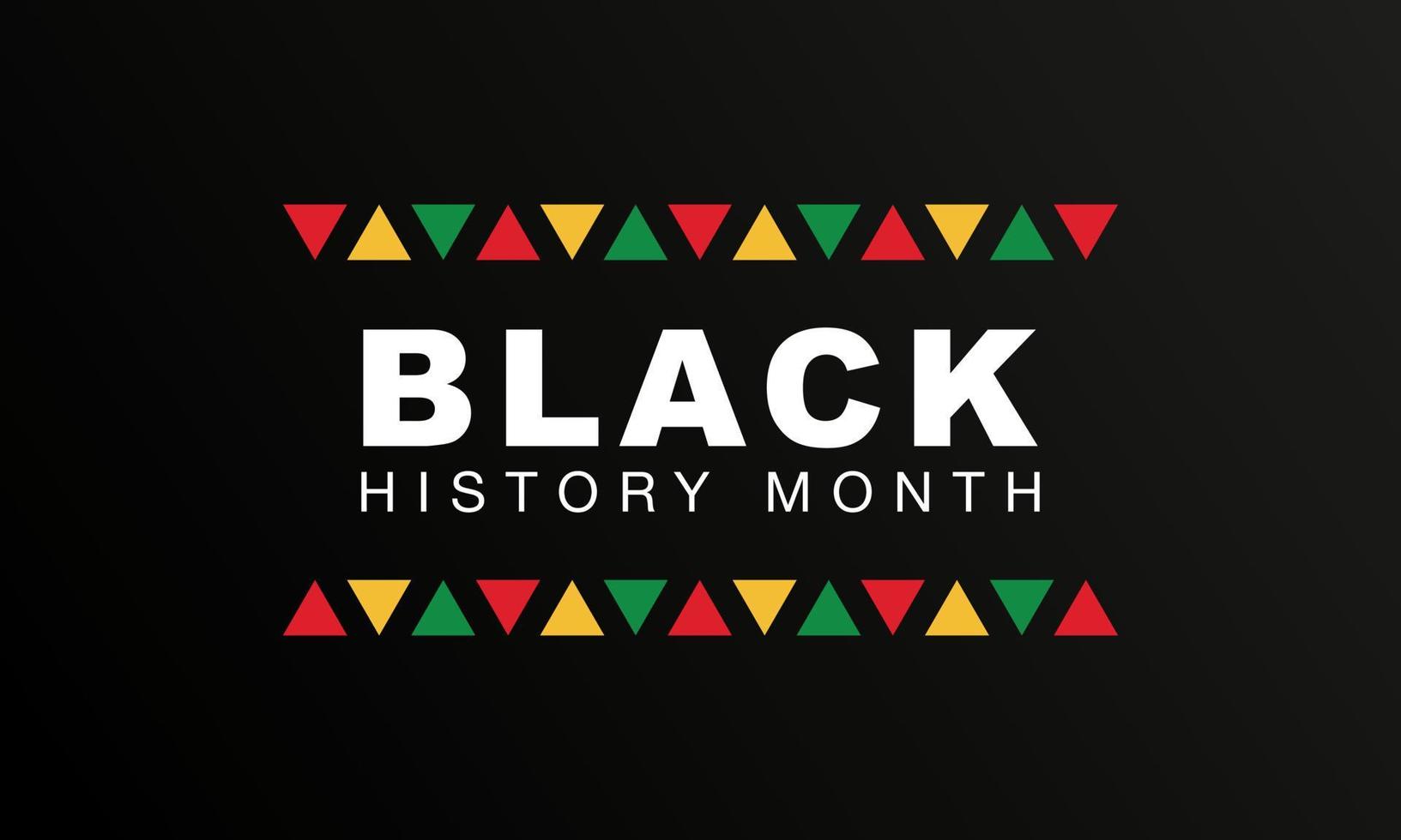 febbraio è il mese nazionale della storia nera. concetto di vacanza. modello per sfondo, banner, carta, poster con iscrizione di testo. illustrazione vettoriale eps10