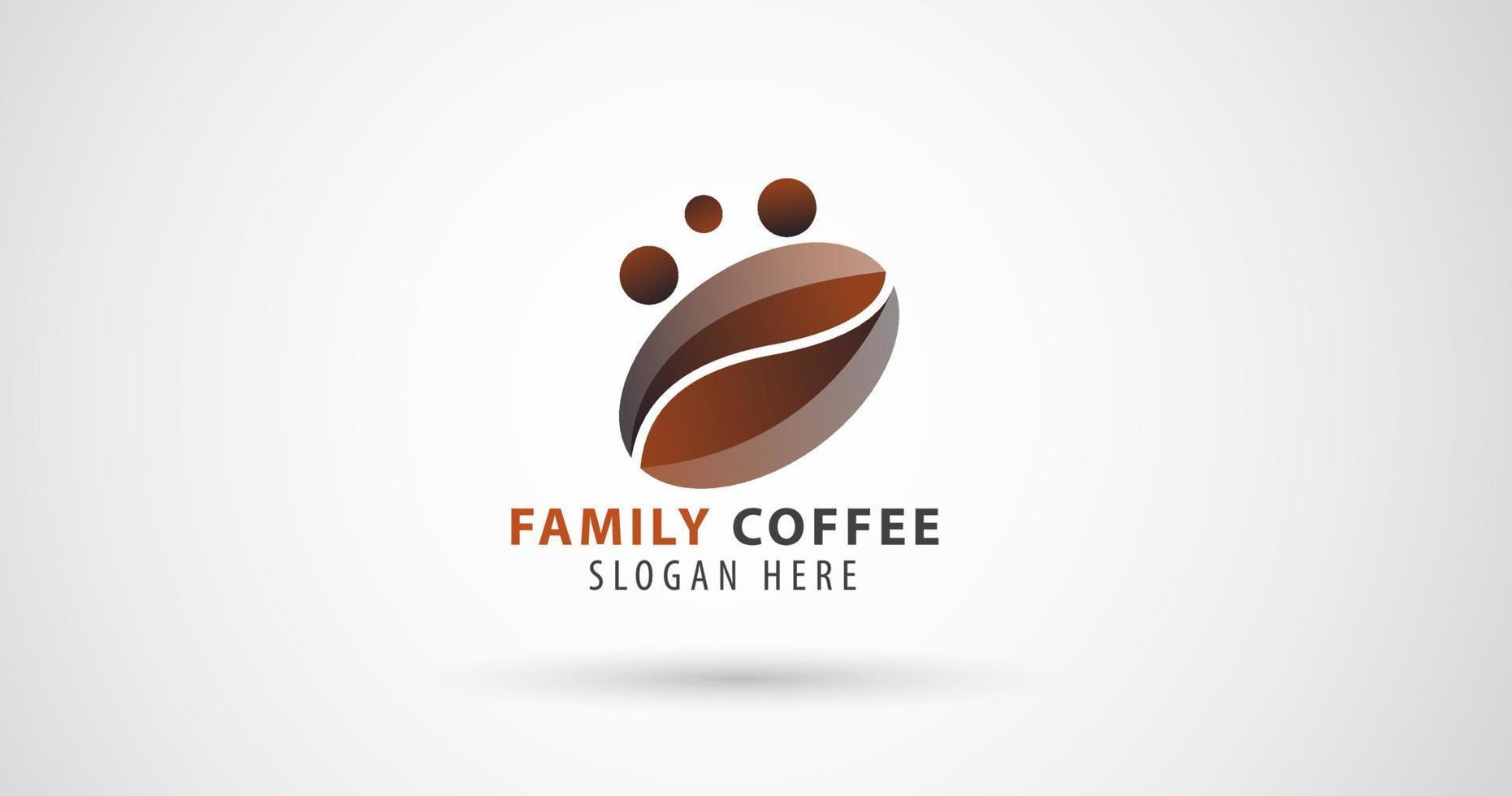illustrazione del logo del caffè di famiglia, per la tua azienda, vettore eps 10