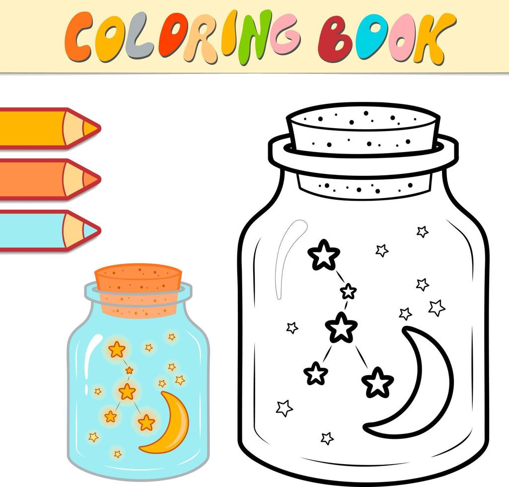 libro da colorare o pagina da colorare per bambini. vettore in bianco e nero della decorazione di natale