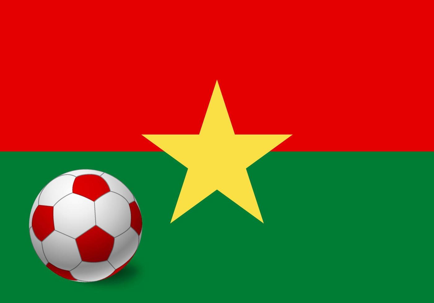 bandiera del burkina faso e pallone da calcio vettore