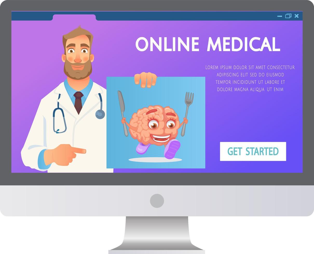 concetto di medicina online vettore