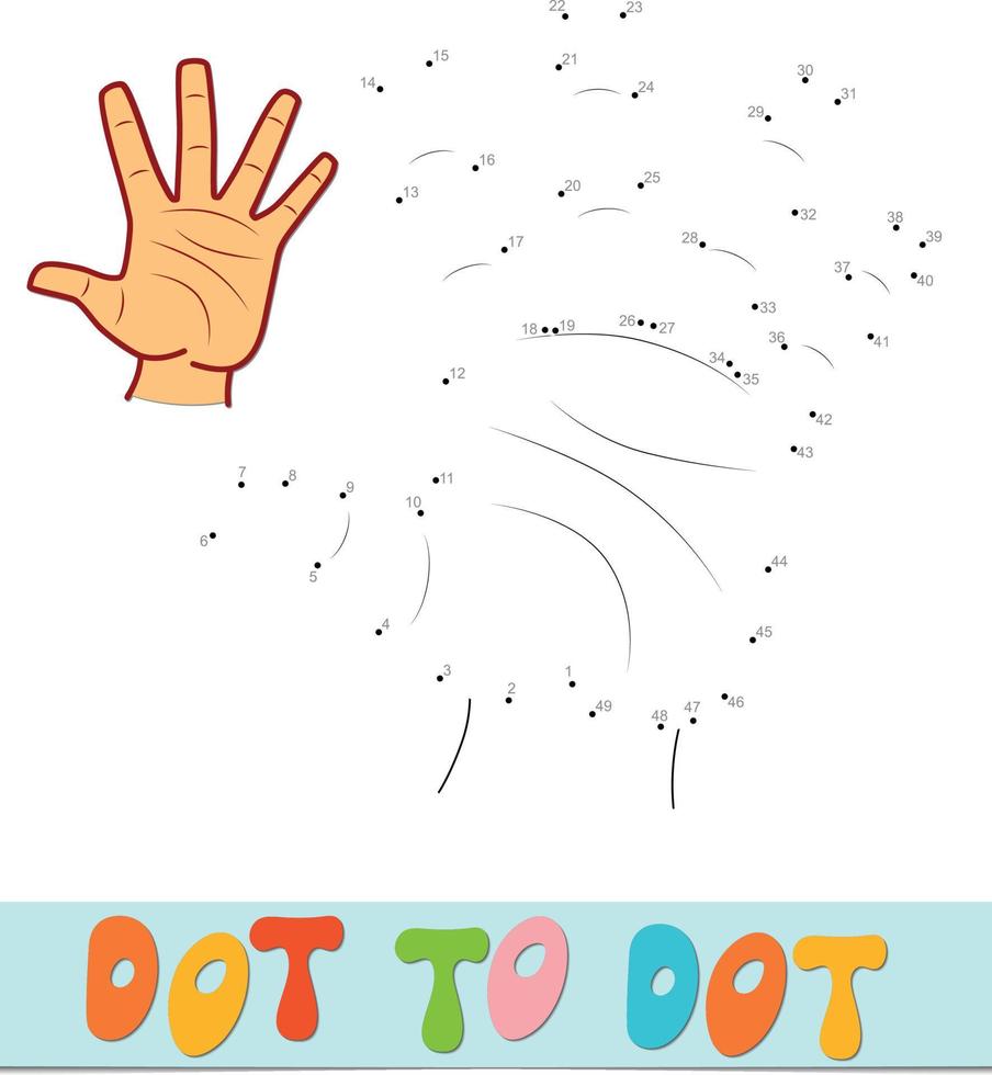 puzzle punto per punto. collegare il gioco dei punti. illustrazione vettoriale a mano