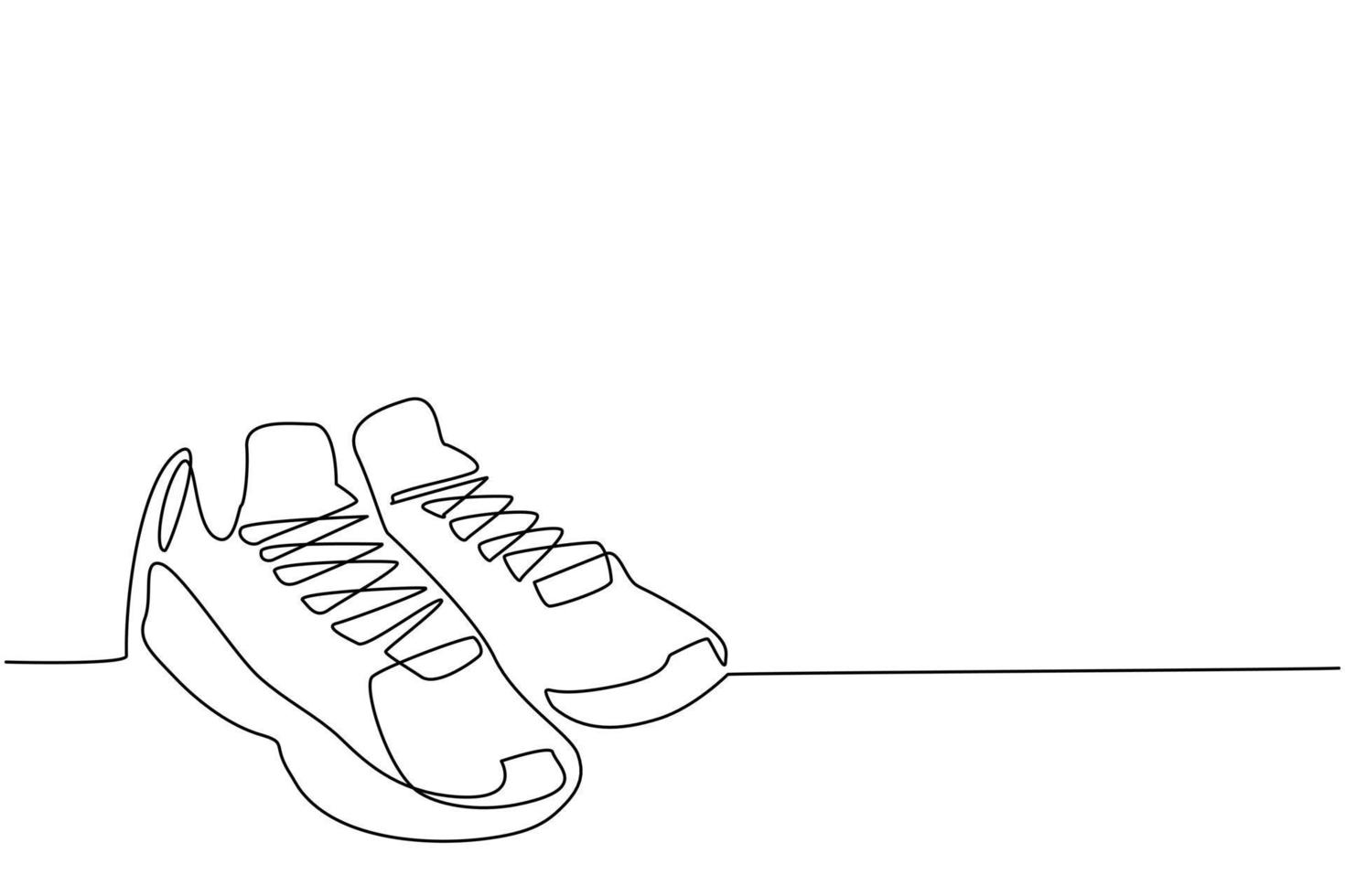 scarpe da basket con disegno a linea continua singola. icona di basket. scarpe da basket. inventario sportivo. per annunci di negozi sportivi, pittogrammi di app, infografiche. illustrazione vettoriale di un disegno grafico a una linea