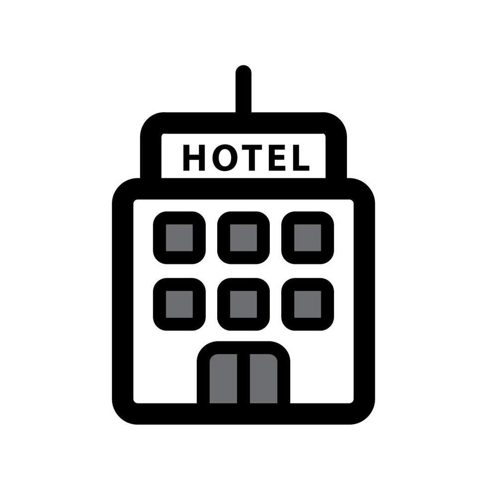 illustrazione grafica vettoriale dell'icona dell'hotel