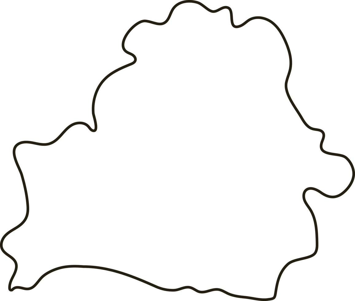 mappa della bielorussia. illustrazione vettoriale semplice mappa di contorno