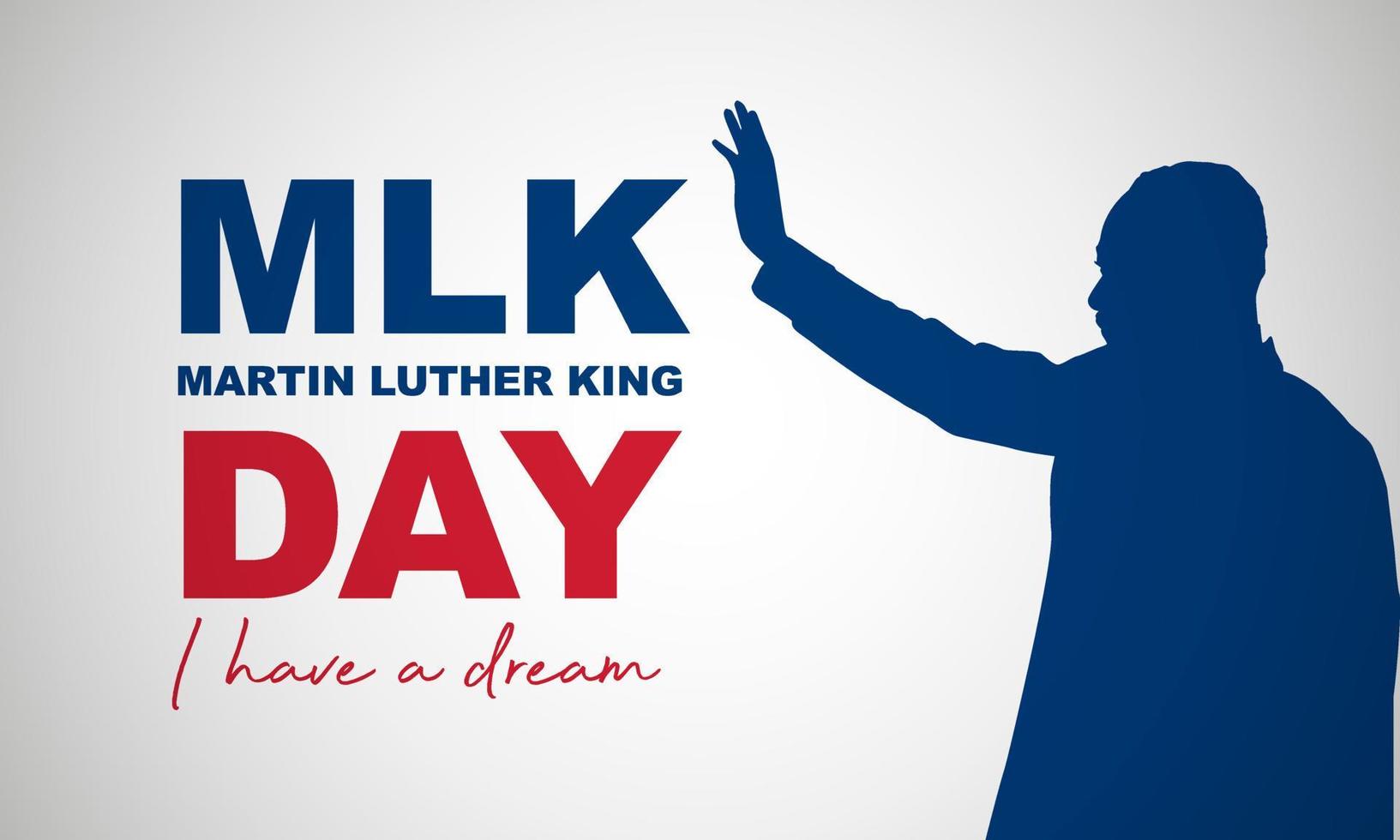 illustrazione di Martin Luther King, jr. per celebrare il mk day. vettore