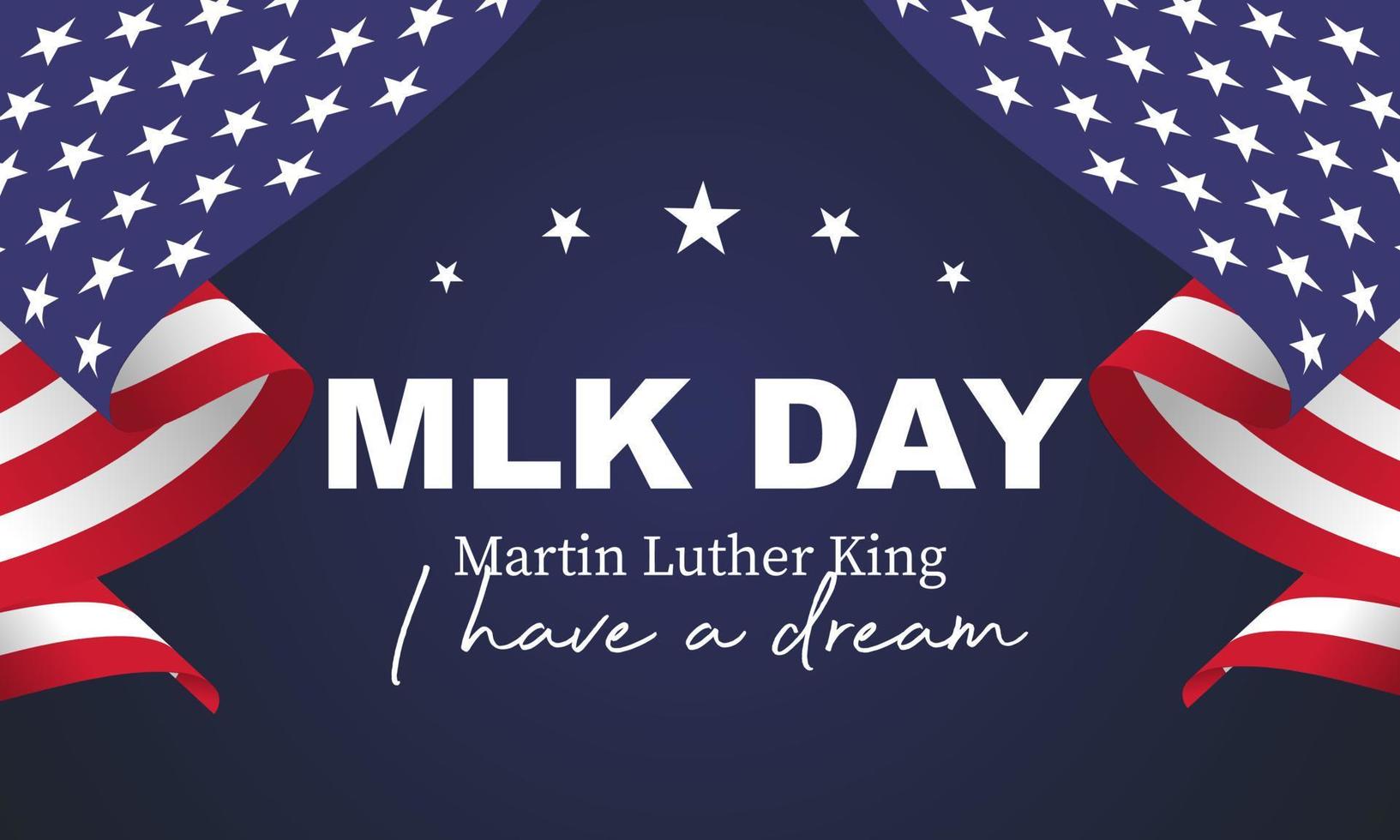 Martin Luther King jr. giorno. ml. terzo lunedì di gennaio. concetto di vacanza. modello per sfondo, banner, carta, poster con iscrizione di testo. illustrazione vettoriale eps10