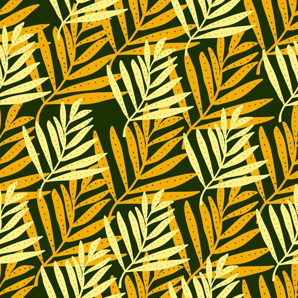 modello senza cuciture delle foglie di palma tropicali creative. carta da parati foglia di giungla. sfondo floreale botanico. sfondo di piante esotiche. vettore