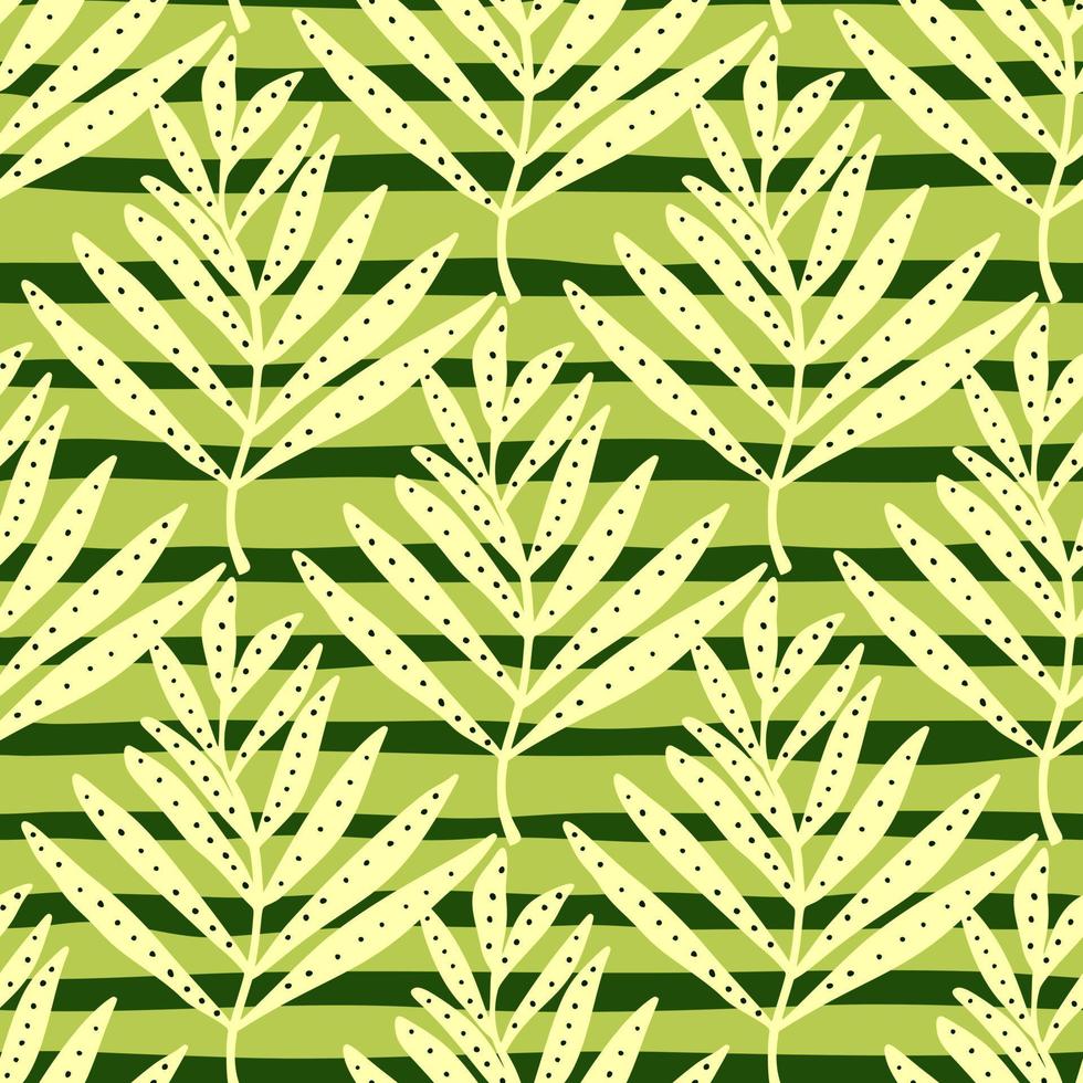 modello senza cuciture delle foglie di palma tropicali creative. carta da parati foglia di giungla. sfondo floreale botanico. sfondo di piante esotiche. vettore