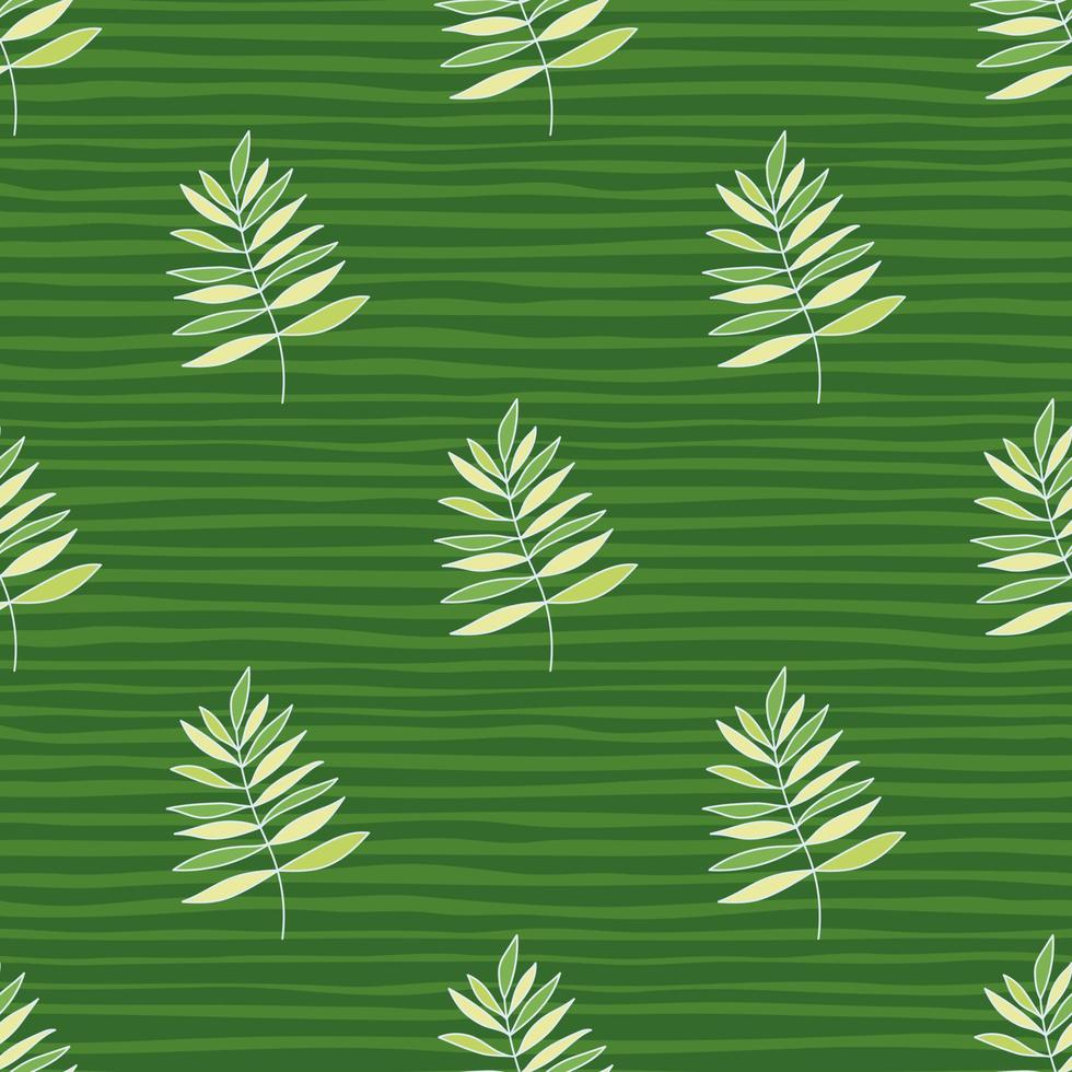 modello senza cuciture delle foglie di palma tropicali del profilo astratto. carta da parati foglia di giungla. vettore