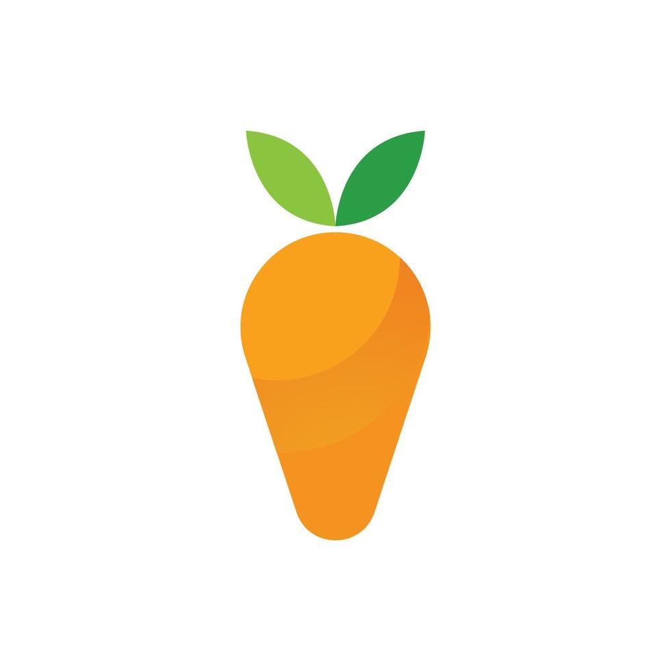 vettore di logo di carota