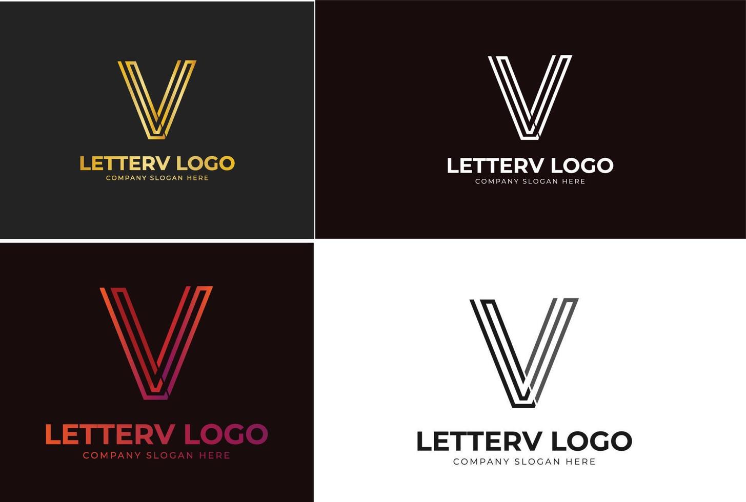 modello di progettazione del logo lettera v, logo minimo vettore