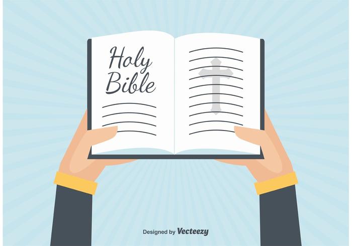 Aprire l'illustrazione della Bibbia vettore